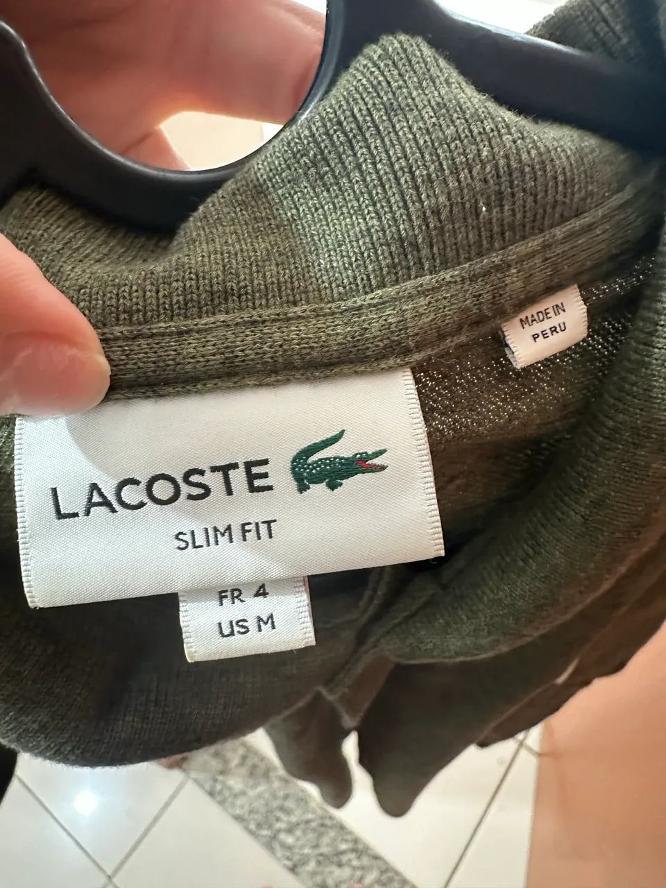 Blusa Lacoste verde militar  - Foto 2