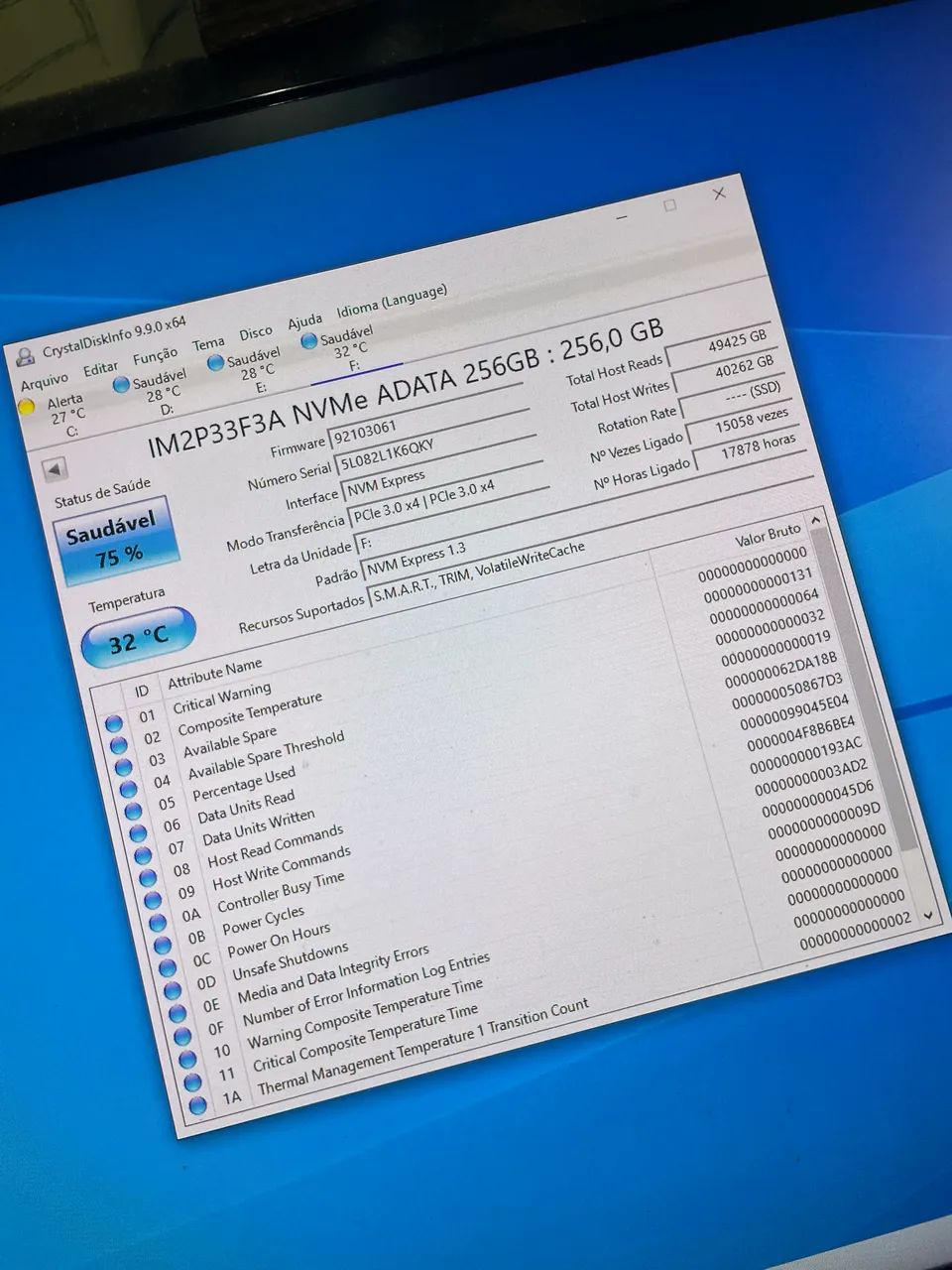 SSD M2 256GB NVME ADATA - Foto 2