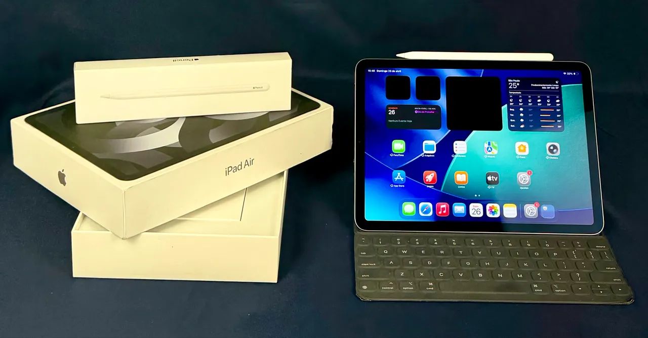iPad Air 5ª Gen. / Apple Pencil / Magic Keyboard - ACEITO TROCAS