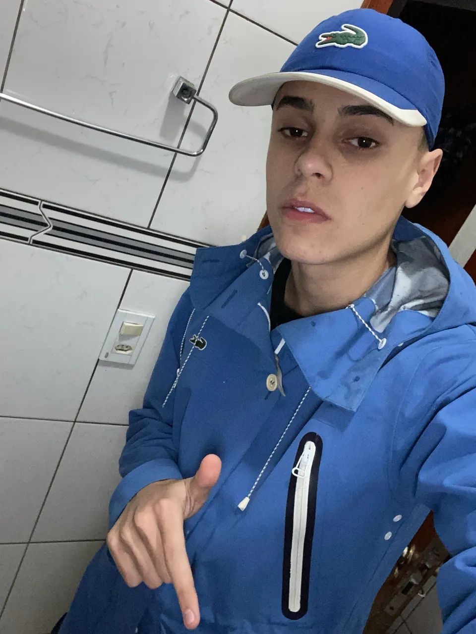 Parka azul  zero detalhes 