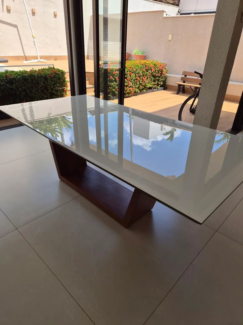 MESA DE VIDRO 8 LUGARES - Foto 2