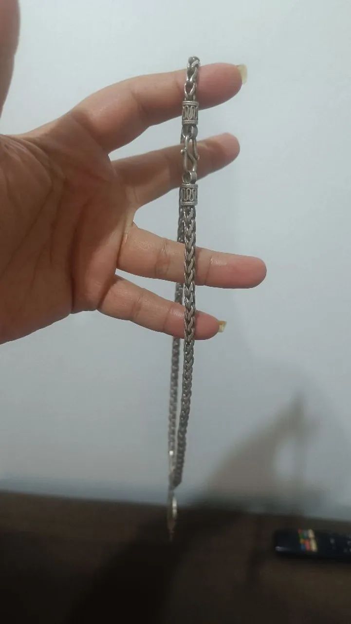 Corrente (Bali) + Pingente FÉ  - Foto 2