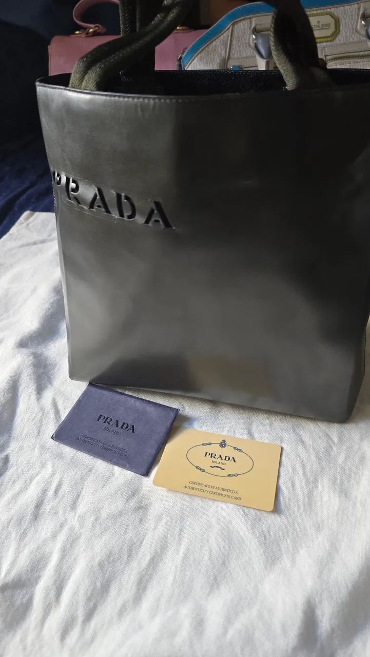 VENDO BOLSA PRADA COR TUNDRA - COURO - Foto 3