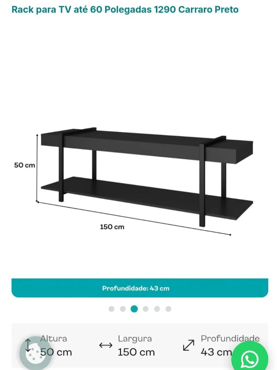 Rack para TV até 60 polegadas  - Foto 2