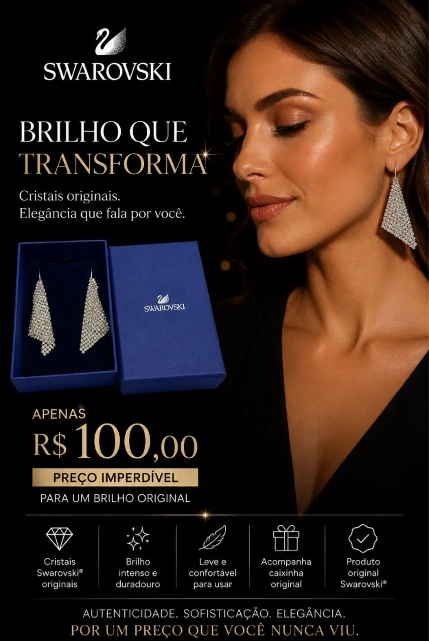 Brinco swarovski