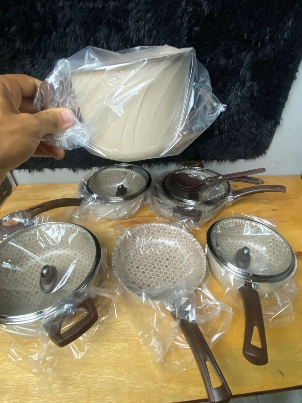 Kit de panelas antiaderentes alumínio 10 peças  - Foto 4