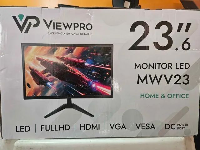 Monitor 23.6 Polegadas ViewPro FullHD Lacrado