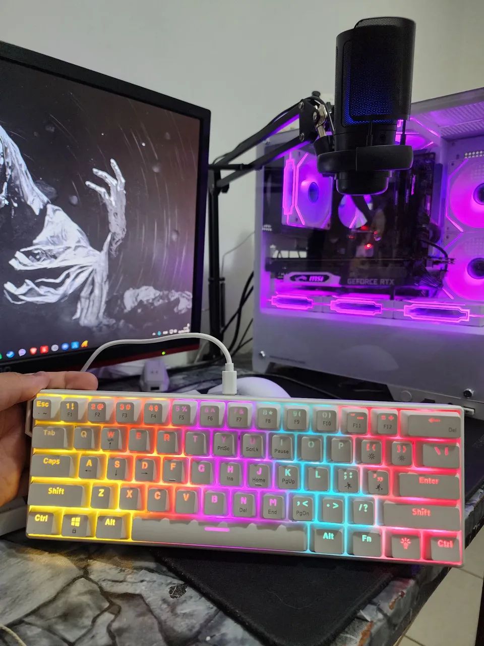 Vendo teclado ajjaz nk61 e mouse redragon cobra
