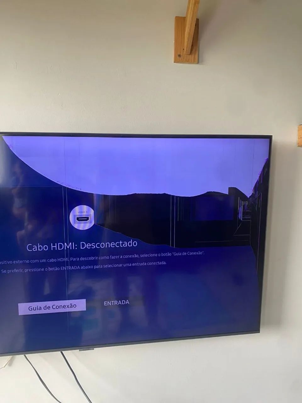 Tv sansung 50 polegadas UN50AU7700g display quebrado - Foto 2