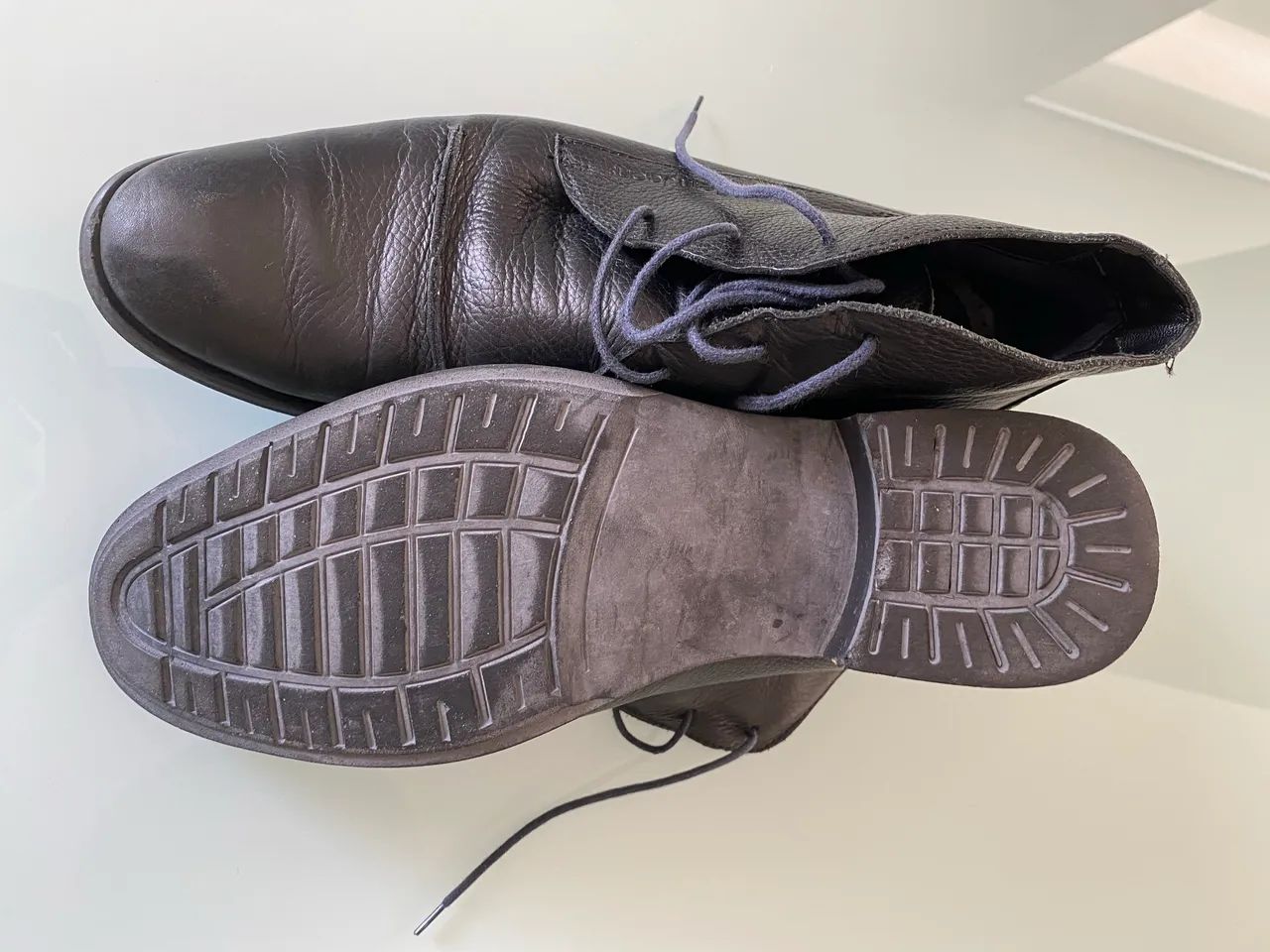 Bota de couro Calvin Klein masculina  - Foto 3