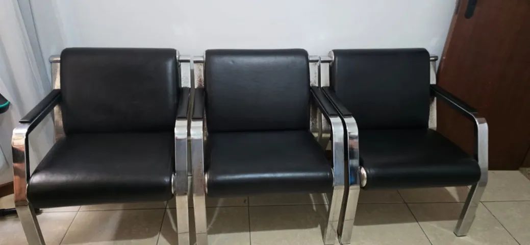 3 Poltronas Executivas de Visitantes - Foto 2