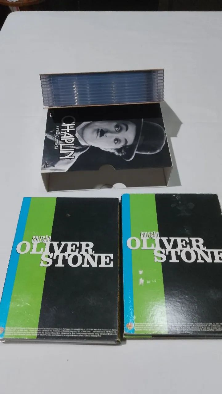 Box Chaplin Obra Completa+ Coleção Oliver Stone Vol 1 e 2 Originais 