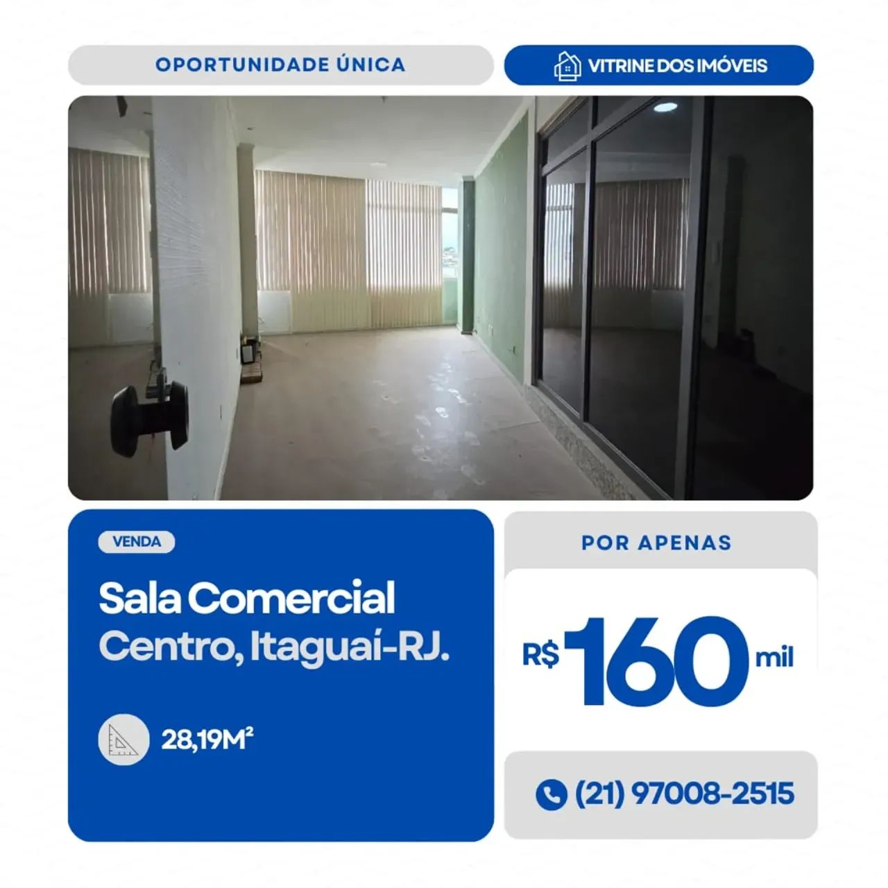 #VENDO Sala Comercial no Centro de Itaguaí-RJ.