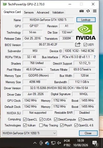 Placa de Vídeo MSI GTX 1050 Ti - Foto 5