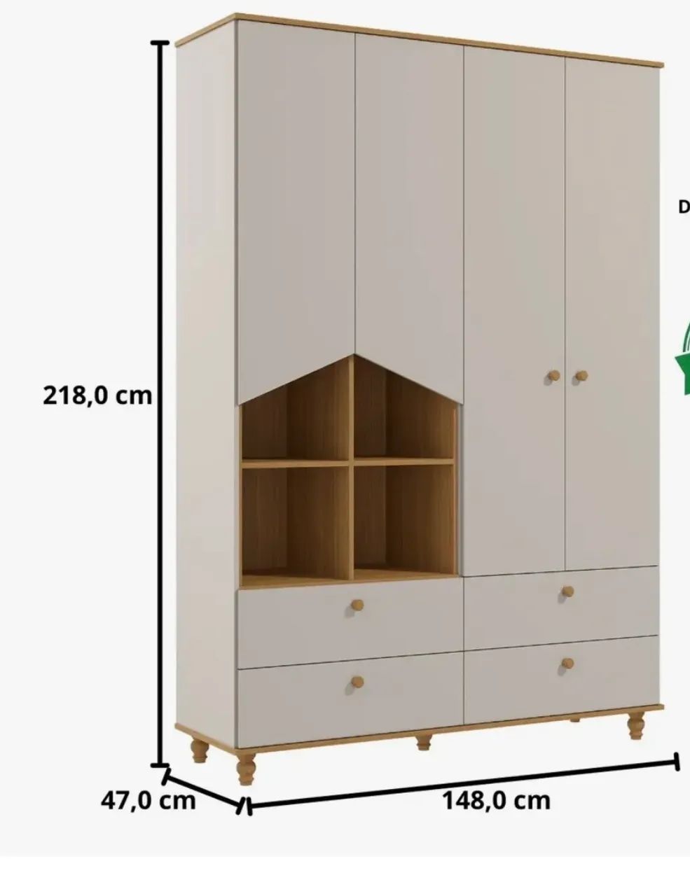 Guarda roupas infantil MDF - Foto 2
