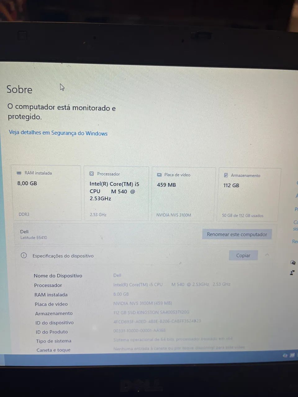 Notebook Dell i5 8Gb 120GB SSD - Foto 3