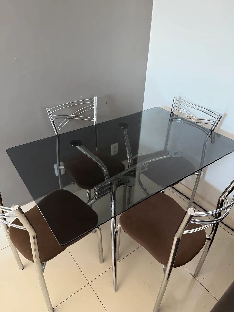 Mesa de vidro 4 lugares  - Foto 4