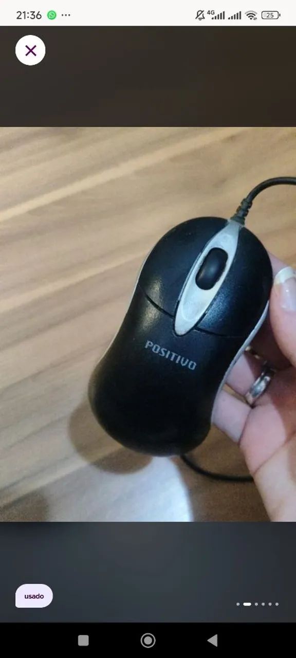 Mouse Positivo MS555 USB - Funcionando Perfeitamente - Foto 3