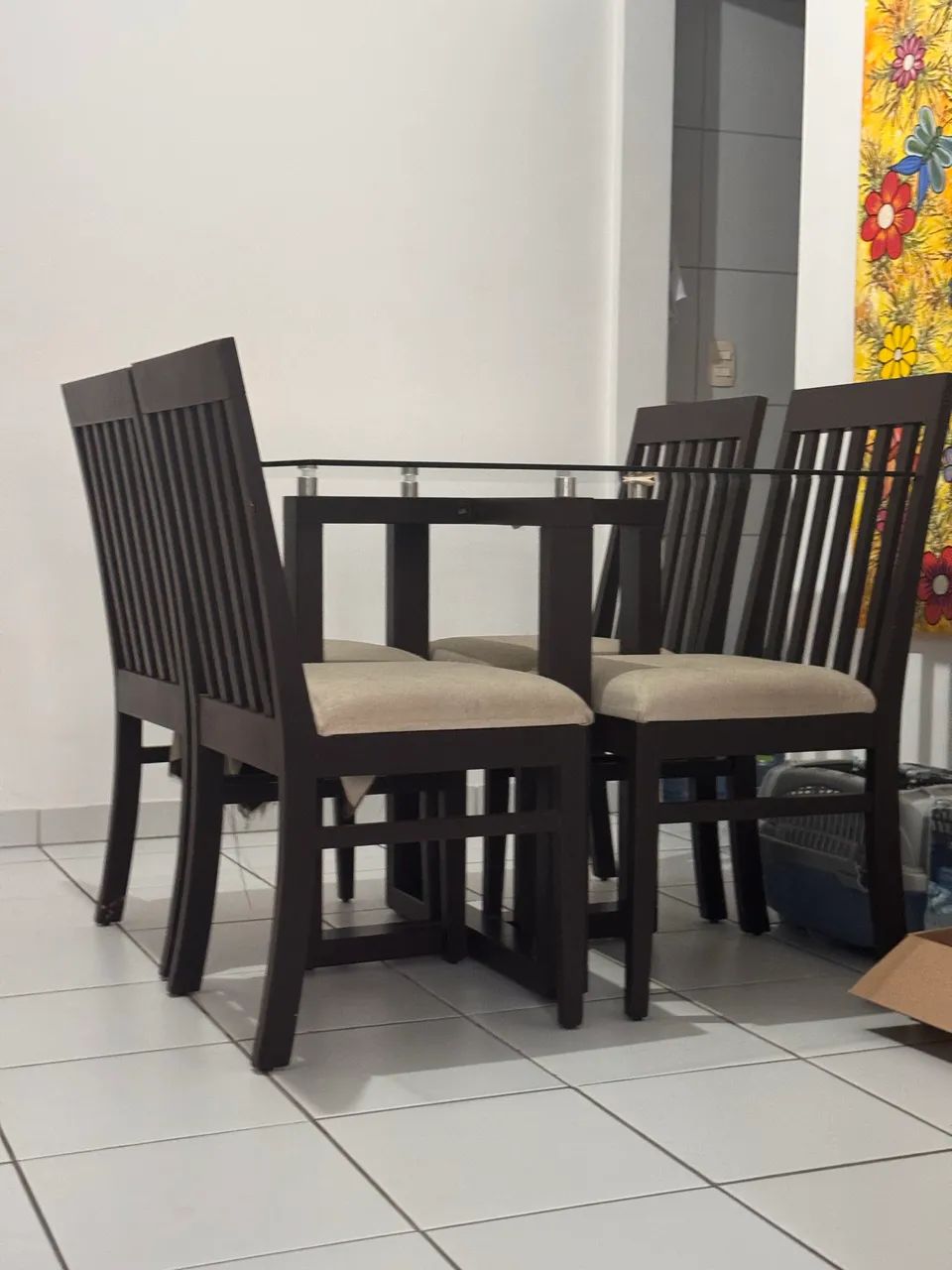 Mesa de vidro, 4 lugares - Foto 2