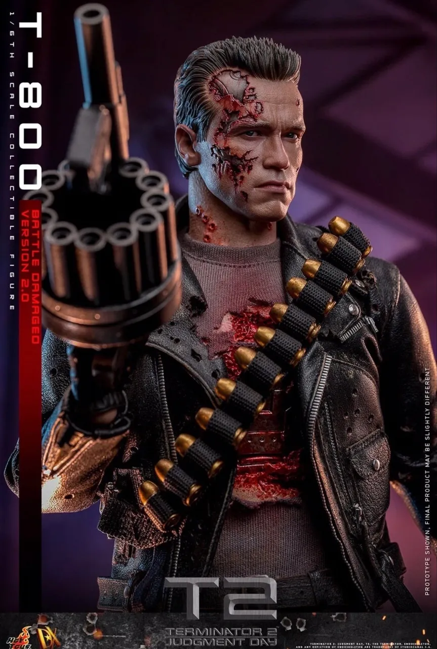 Hot toys T800 2.0 Terminator Exterminador do futuro Arnold
