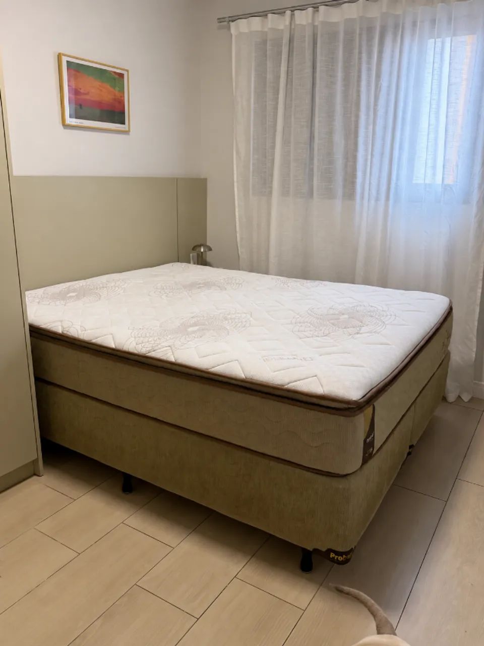 Cama Box Queen Probel Athos Bambu Completa - Molas Ensacadas