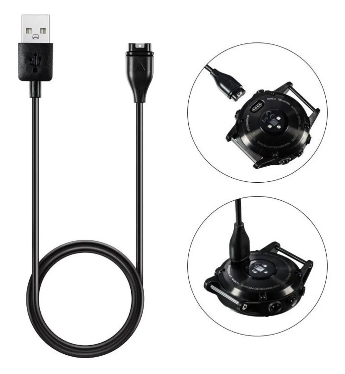 Cabo Carregador Garmin Music Forerunner 935 945 5 5s 5x Quatix Instinct - Foto 4