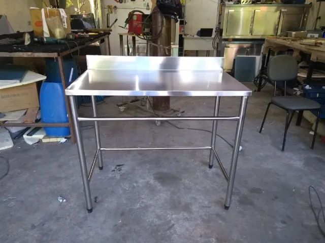 bancadas para manuseio e preparo de alimentos em inox  - Foto 4
