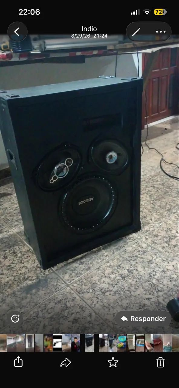 Caixa de som com nois 6x9 e um alto falante de 12 polegadas(máxima potencia de 1200w)