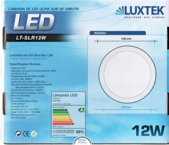 Luminária Plafon Led 12w Embutir Redonda - Foto 3