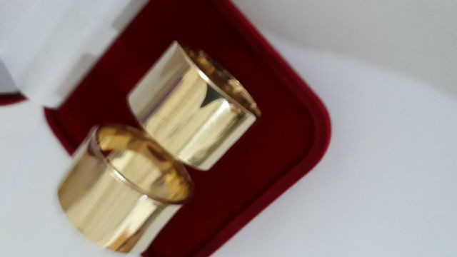 Aliança moeda antiga noivado ou casamento  - Foto 3