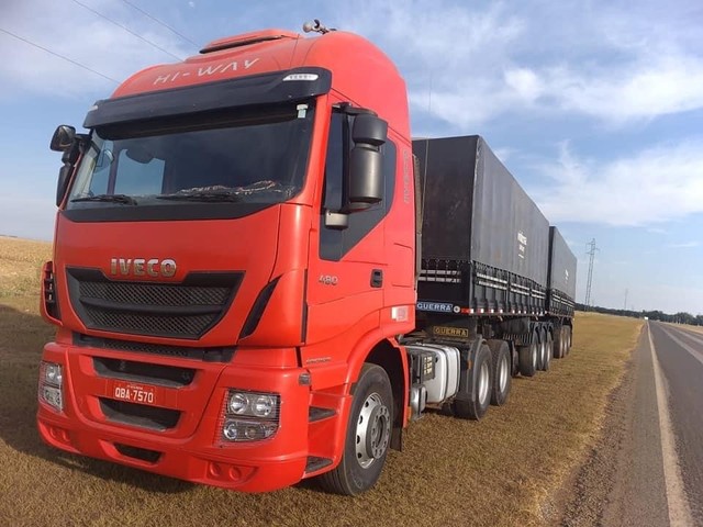 IVECO STRALIS 480 6X4 ANO 2016 + RODOTREM 19.80 3X3 CURTO COM CSV