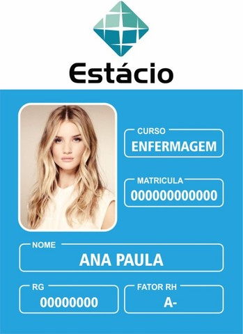 Crácha em pvc pra estágio 