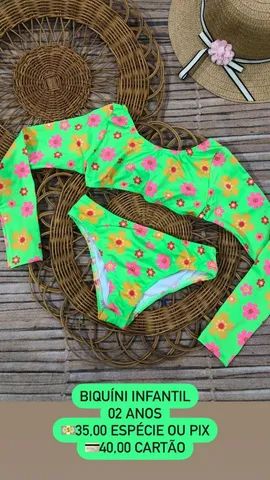 Biquíni infantil 02 04 06 anos  - Foto 5