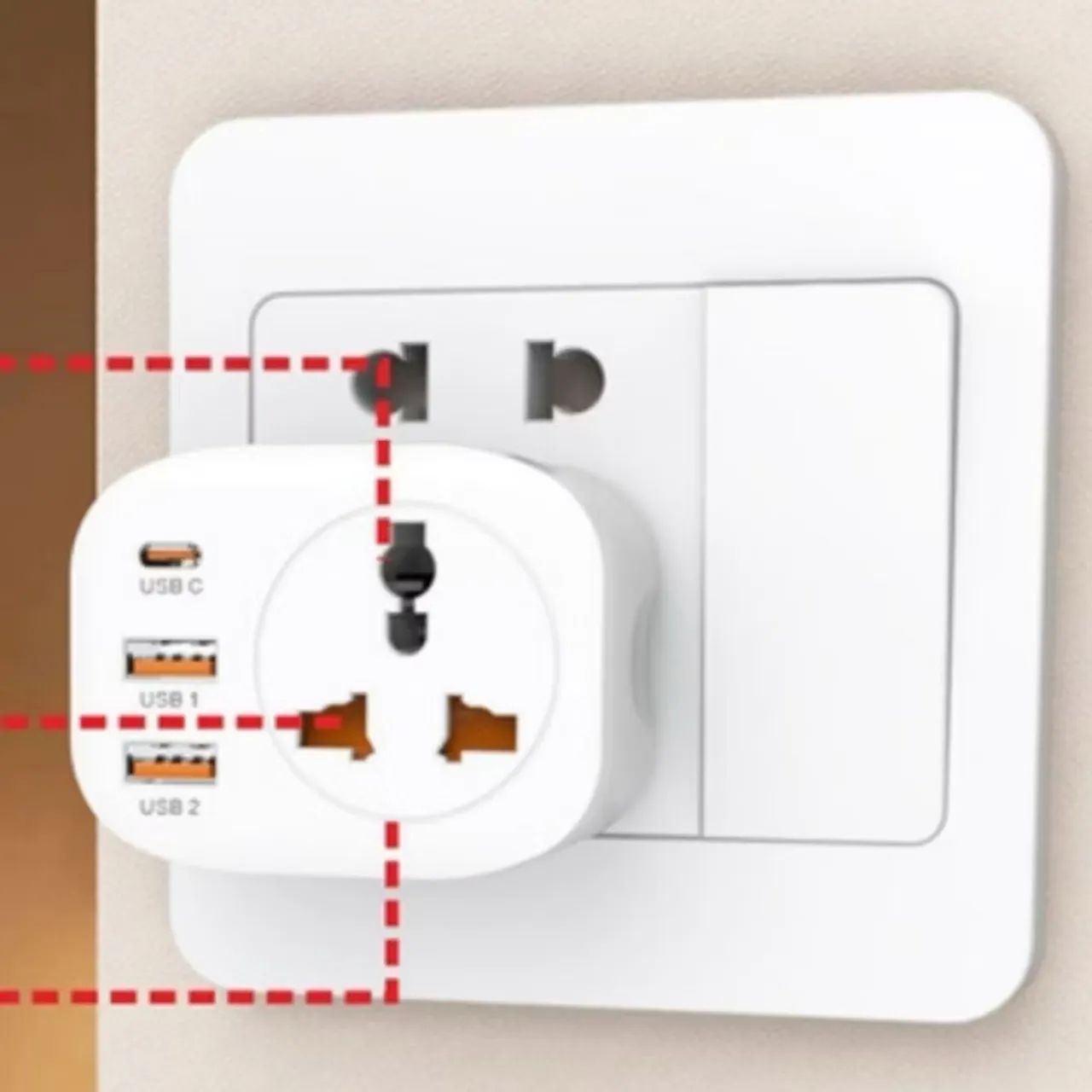 Adaptador Tomada Universal 2USB+1PD+1T OI-TO141 - Foto 5