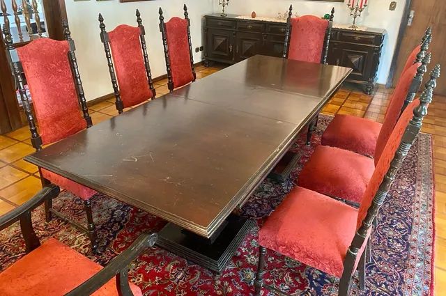 Mesa de Jantar 8 cadeiras anos 70 - Foto 4