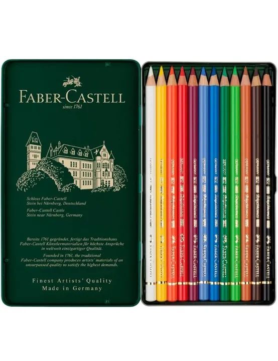 Caixa lapis de cor Faber-Castell 12 cores Polychromos importado original  - Foto 2