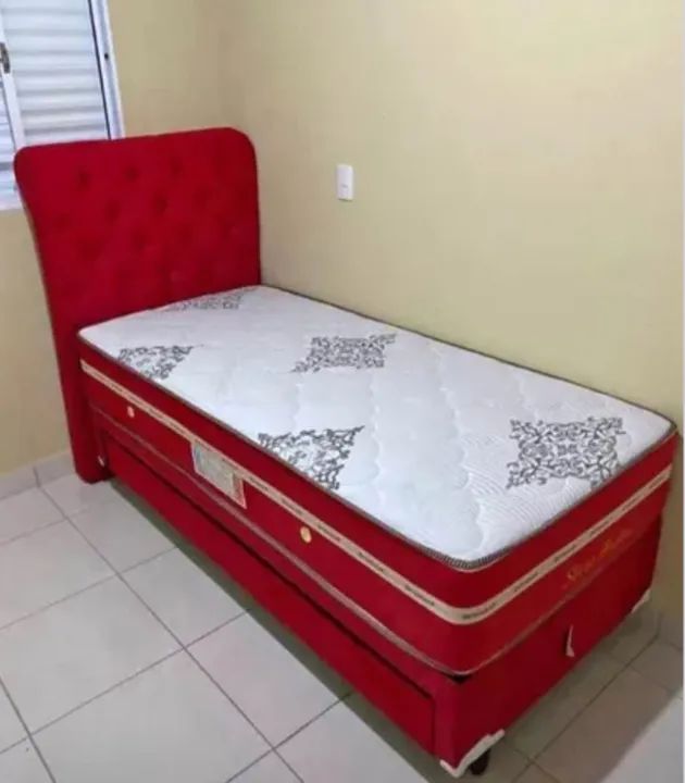 Cama box colchão e base (solteiro) novo