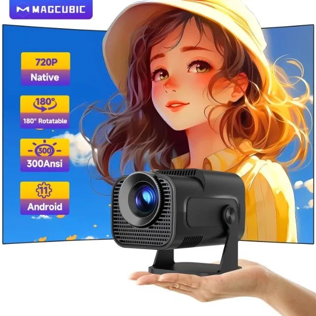 Projetor Magcubic Hy320 Negro 110v/220v Mini 720P Dual Wifi6 BT5.0 Cinema