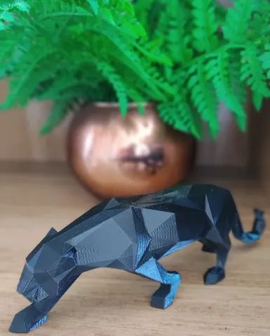 Pantera Negra 3D Origami Enfeite Decoração Ambientes Requintados Salas Quartos Escritórios - Foto 3