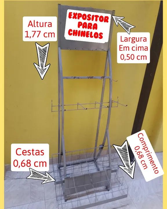 Expositor para chinelos