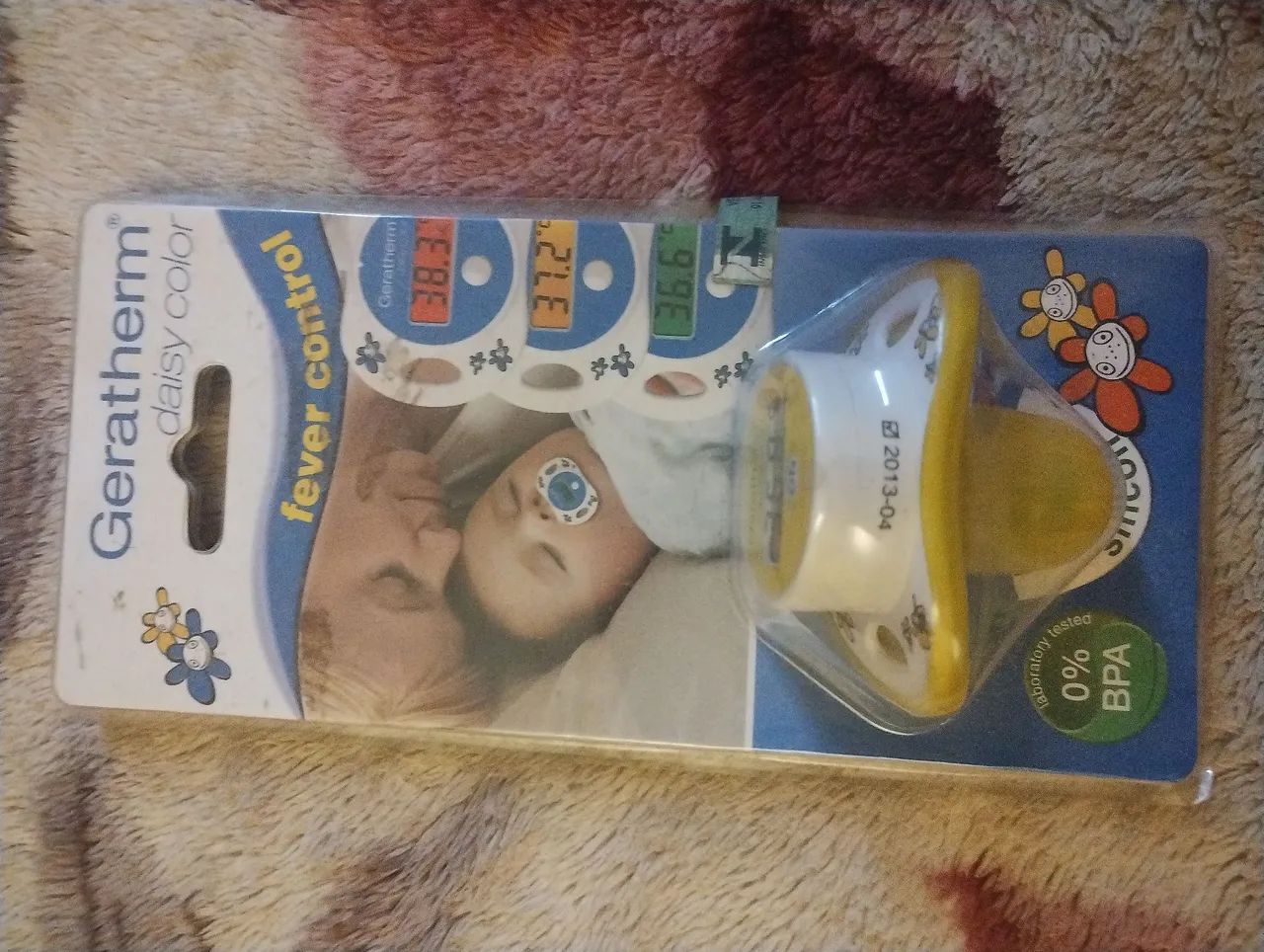 Chupeta Termômetro Geratherm Daisy Color Fever Control
