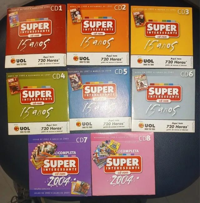 coletânea de revistas super interessante com 8 CDs