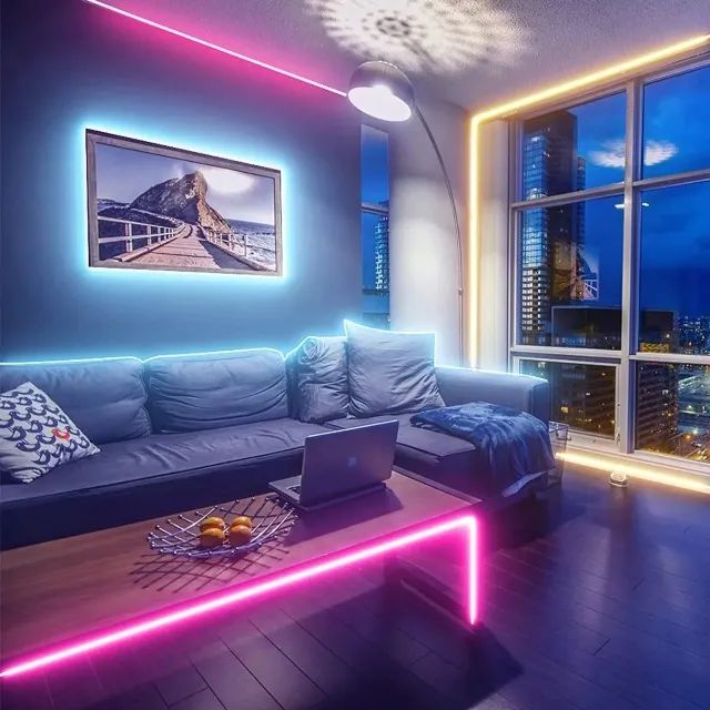 Kit Fita Led 2835 Rgb 5m Colorida 16 Cores Quarto Sala Decoração Com Fonte Controle Sensor - Foto 5