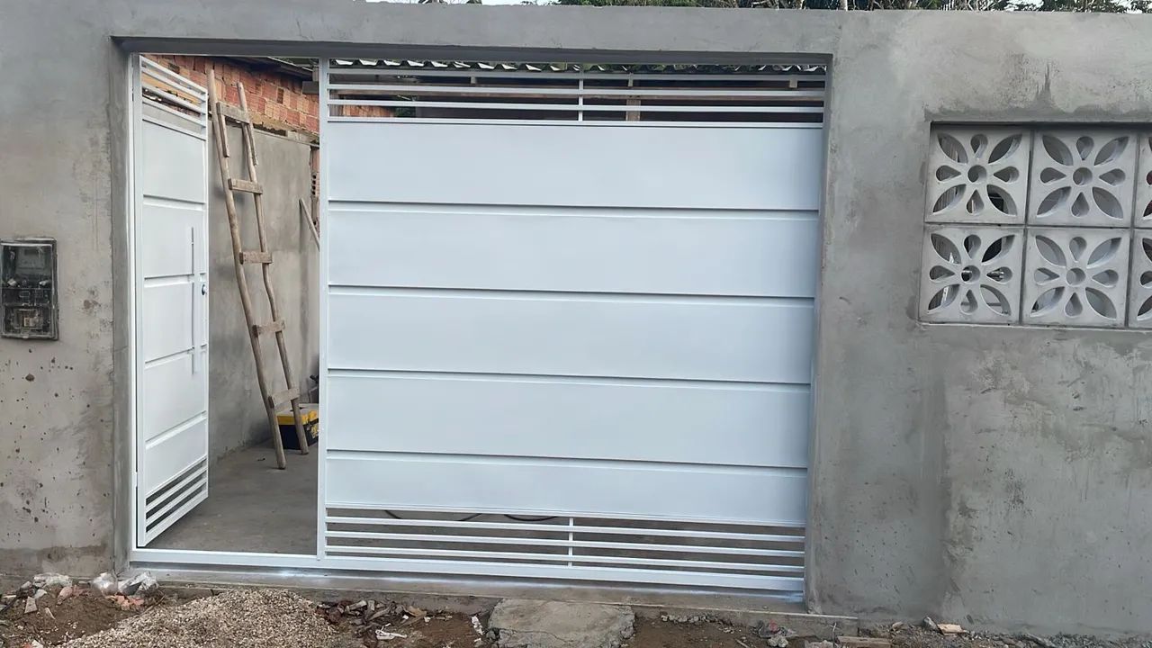 Portão galvanizado com instalação 64842053124609123