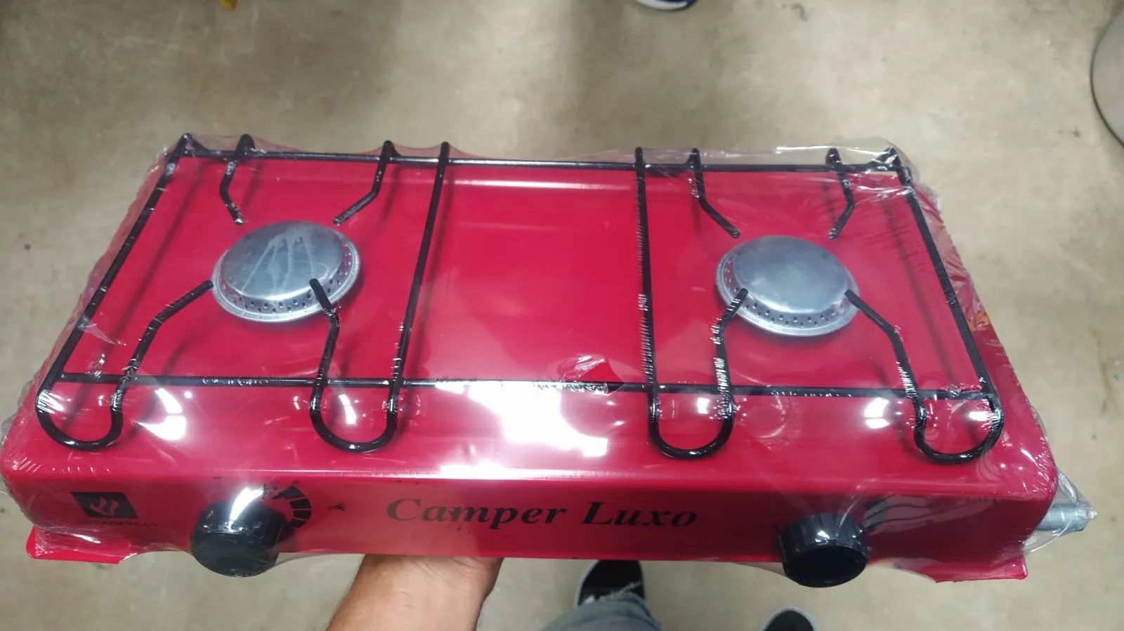 Fogão portátil 2 bocas a gás 