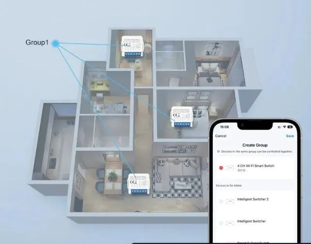 Interruptor De Luz Tuya Wifi 2 Canais Casa inteligente Alexa  Automação Robóti COD-AM590ca - Foto 5