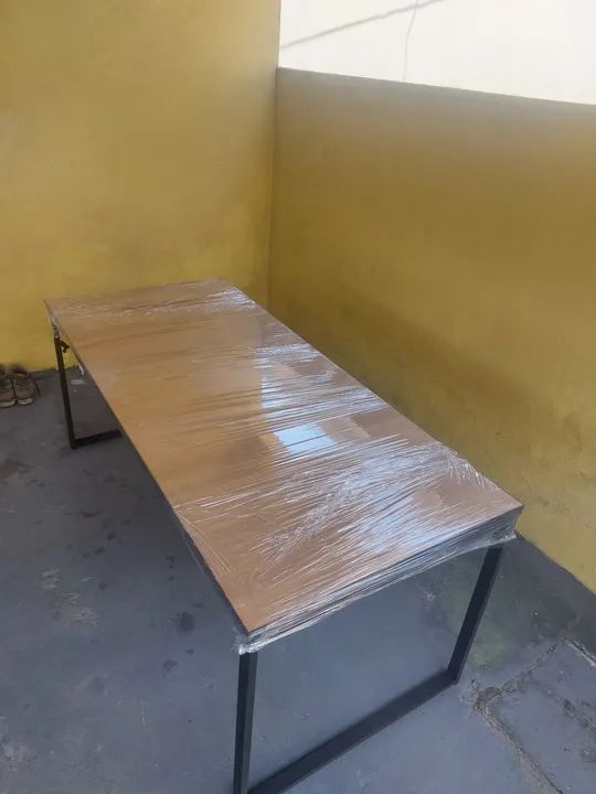 Mesa reta estilo industrial  - Foto 3
