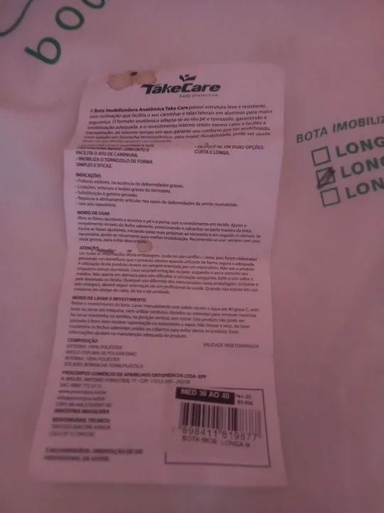 Bota Imobilizadora Anatômica Takecare - Foto 6