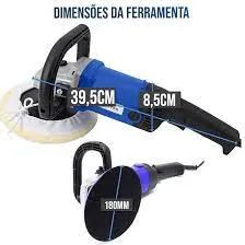 Politriz Lixadeira Multifunções Automotiva 7" 1400W - Holtter Ferramentas