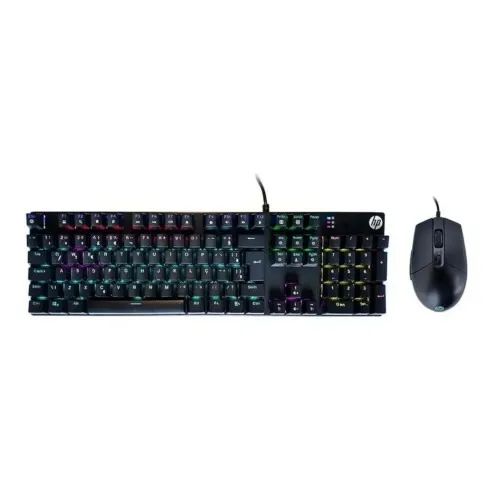 Kit Gamer HP GM300 Teclado Mecânico Switch Blue Mouse 6400DPI - WZetta